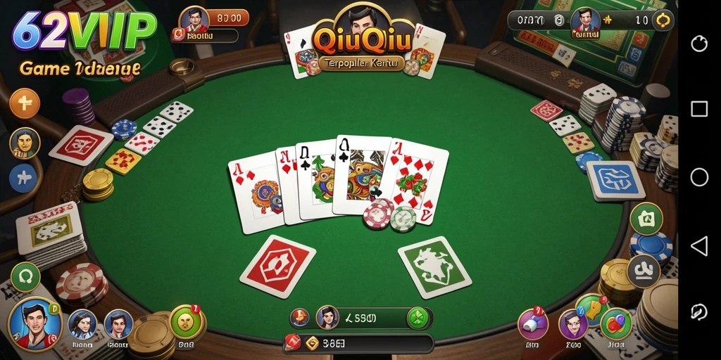 Screenshot gameplay QiuQiu yang menegangkan di 62VIP.