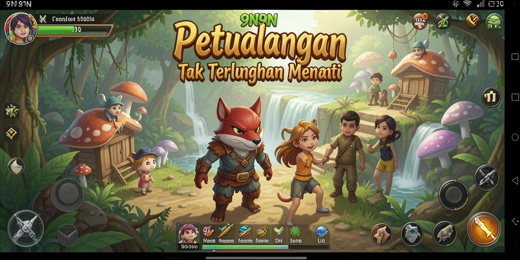 Gameplay 9N9N menunjukkan petualangan mendebarkan penuh tantangan.