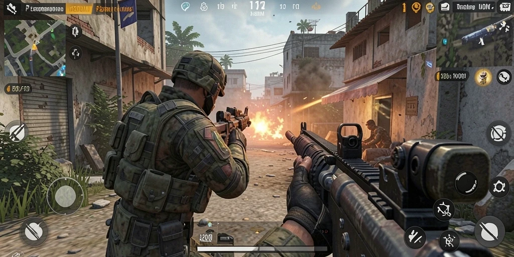 Screenshot menarik menunjukkan aksi intens dalam A200M.