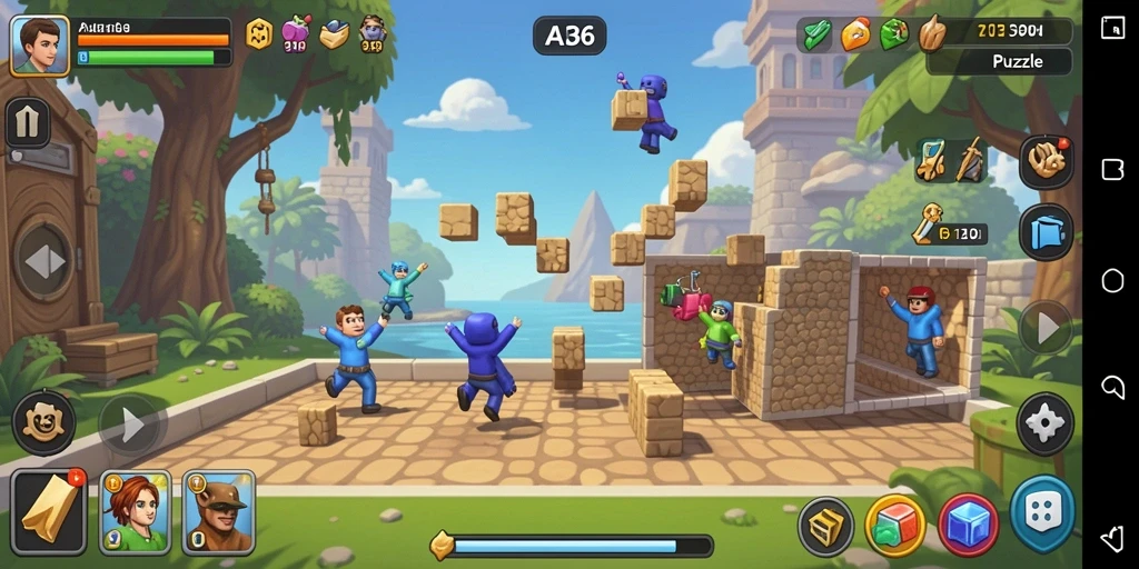 Tangkapan layar gameplay menunjukkan tantangan menarik dalam Puzzle.