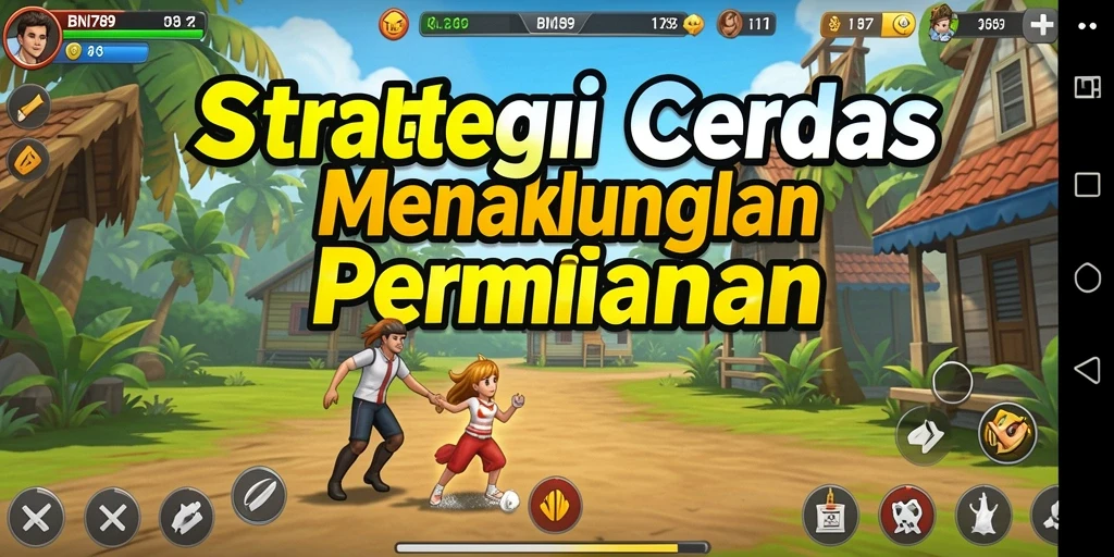 Screenshot gameplay BNI789 menampilkan pertempuran strategi yang intens.
