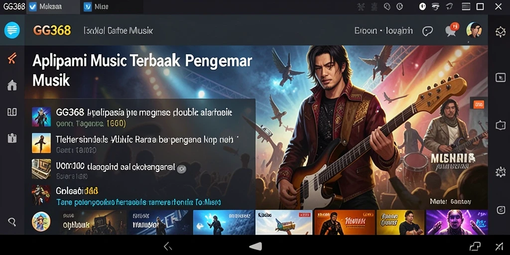 Tampilan screenshot gameplay GG368 dengan fitur musik yang menarik.