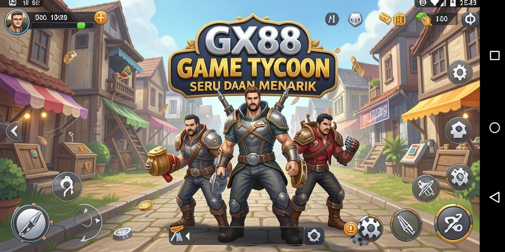 Tampilan gameplay <strong>GX88</strong> yang menawan dengan fitur-fitur bisnis menarik.
