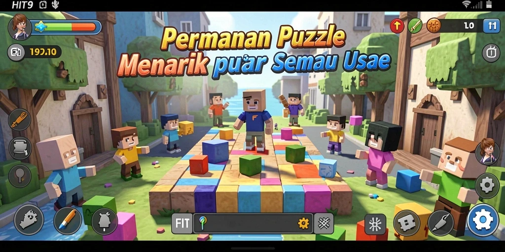 Gameplay HIT9 yang seru dan menantang dalam puzzle.