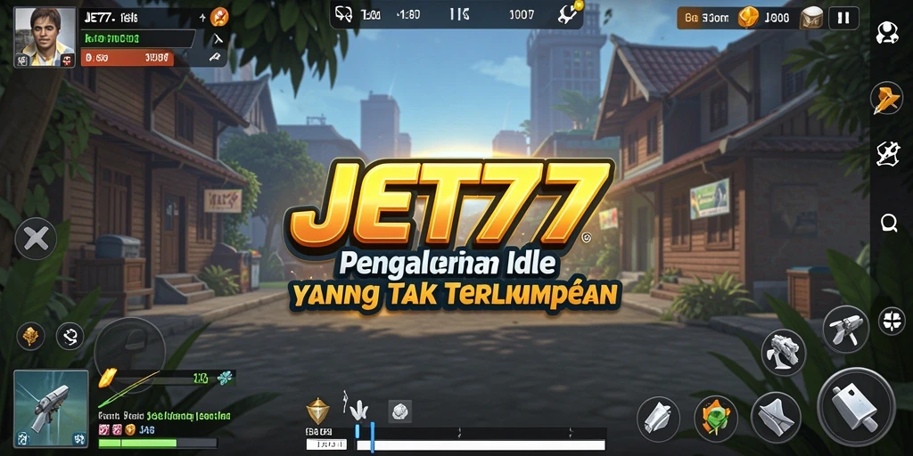 Tangkapan layar JET77 menampilkan gameplay Idle yang menarik dan berwarna-warni.