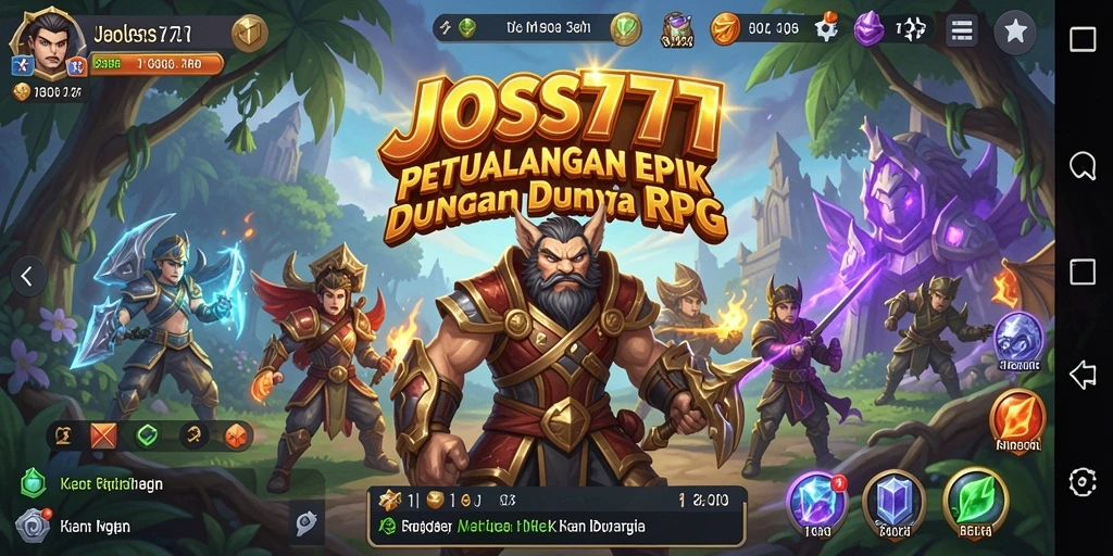 Gameplay JOSS777 menampilkan pertempuran epik dan karakter yang beragam.