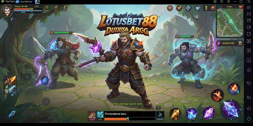Screenshot LOTUSBET88 menampilkan aksi pertarungan menegangkan dalam dunia ARPG.