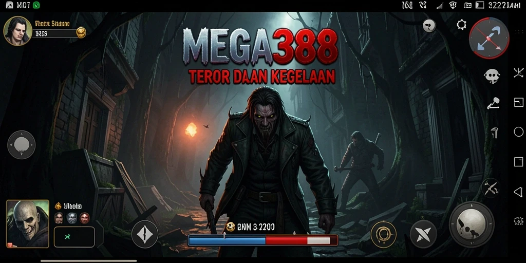 Screenshot MEGA388 menampilkan momen mencekam di dalam kegelapan.