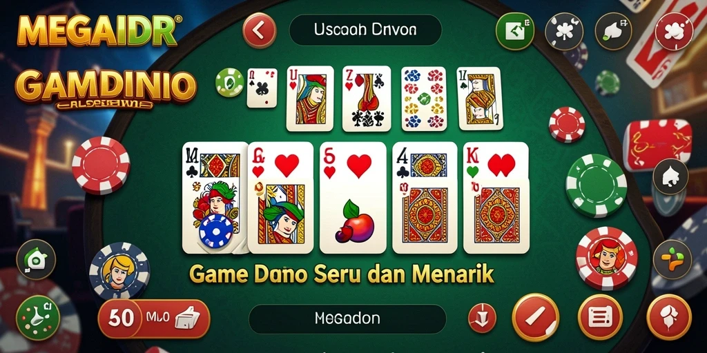 Tampilan gameplay menarik dari game Domino MEGAIDR.
