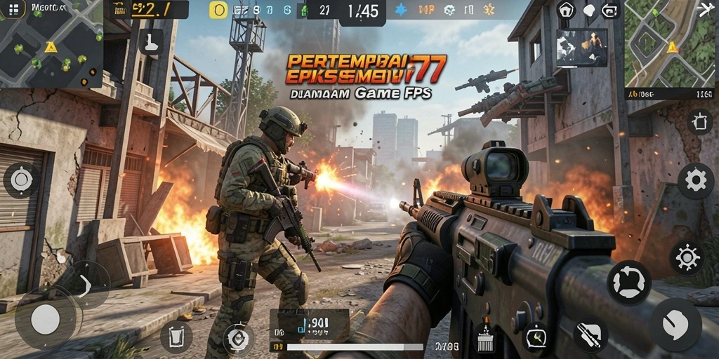 Tampilan gameplay menegangkan di MELODY77.