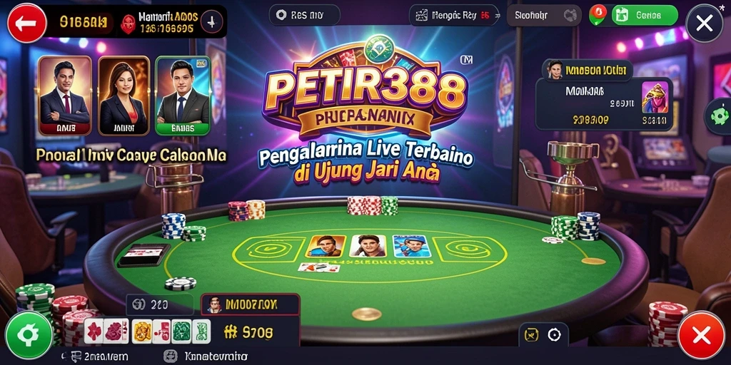 Gameplay Live Casino yang mendebarkan di PETIR388 dengan dealer langsung.