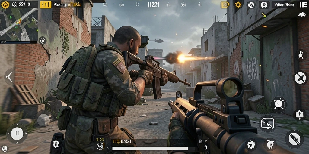Tampilan menakjubkan dari gameplay intens dan pertempuran taktis di QQ1221.