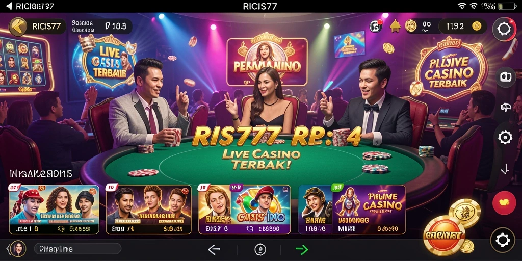 Tampilan gameplay Live Casino di RICIS77 yang interaktif dan menegangkan.