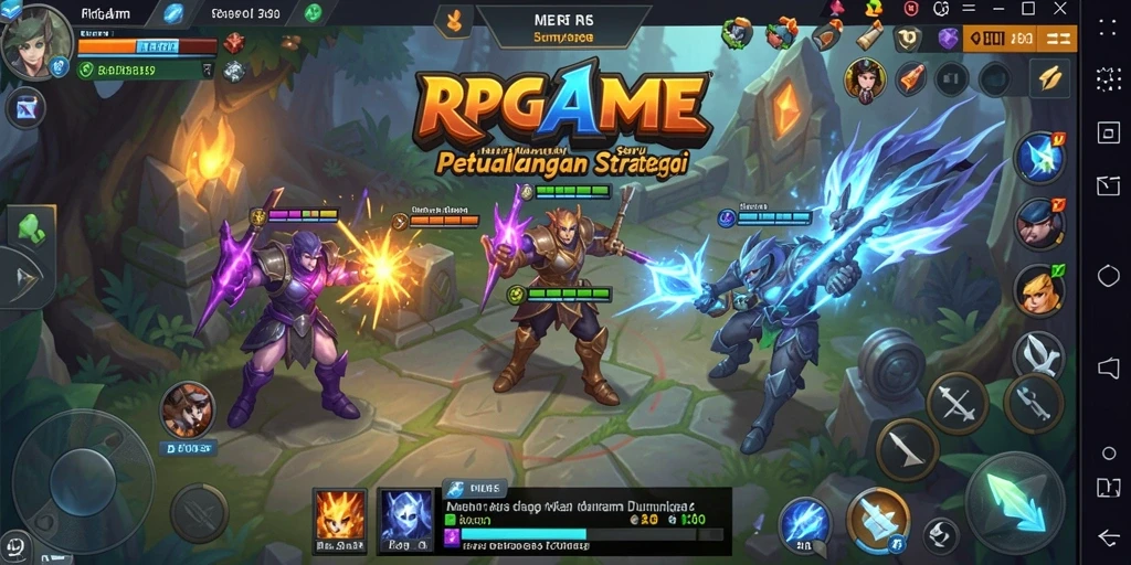 Screenshot RPGAME menampilkan aksi strategis yang mendebarkan.