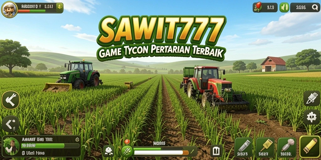 Tampilan seru gameplay SAWIT777 dengan pengelolaan perkebunan kelapa sawit.