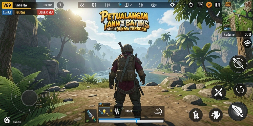 Gameplay menarik di dunia terbuka V89 yang dinamis.
