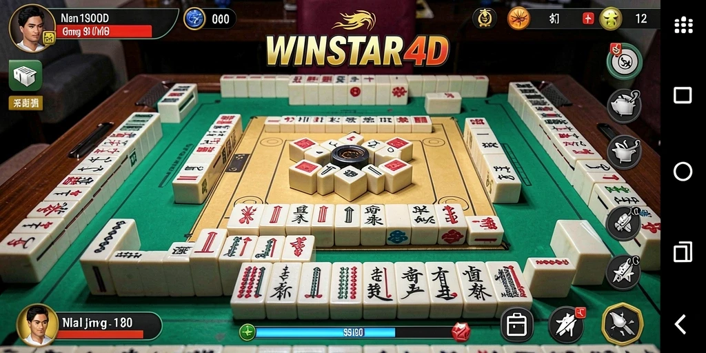 Tampilan menawan gameplay Mahjong di WINSTAR4D